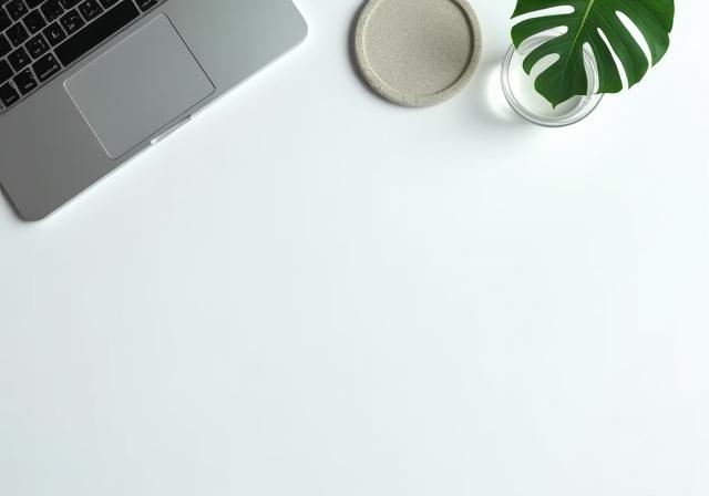 Clean desktop computer and workspace